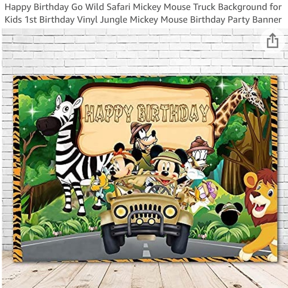 Mickey Mouse Birthday backdrop